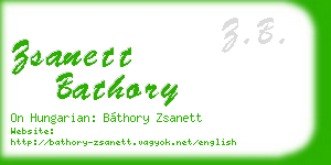 zsanett bathory business card